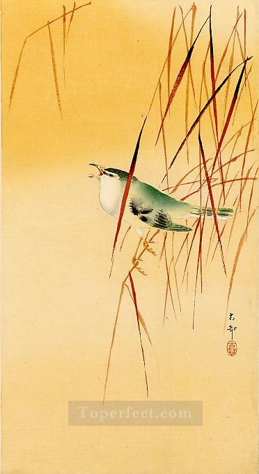 songbird in reeds Ohara Koson Shin hanga Oil Paintings